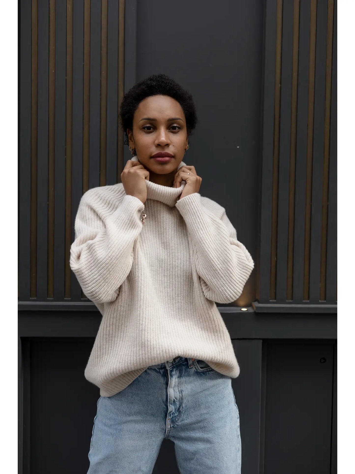 Turtle Neck Nursing-Friendly Sweater